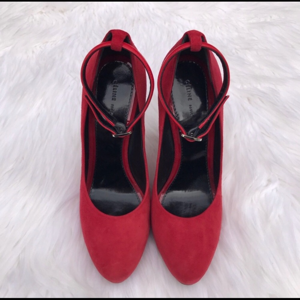 Celine Suede Round-Toe Wedges - Picture 4 of 8